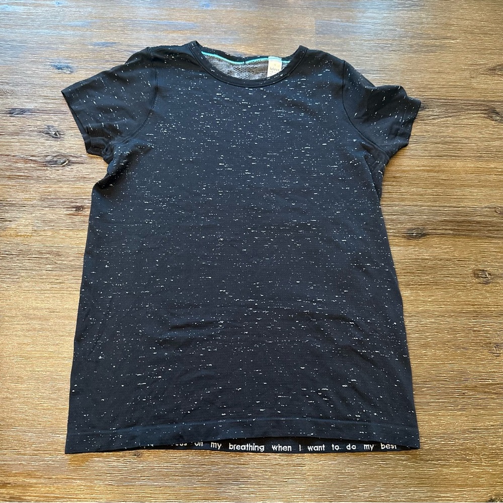 Ivivva Girls Black Speckled Tee size 12